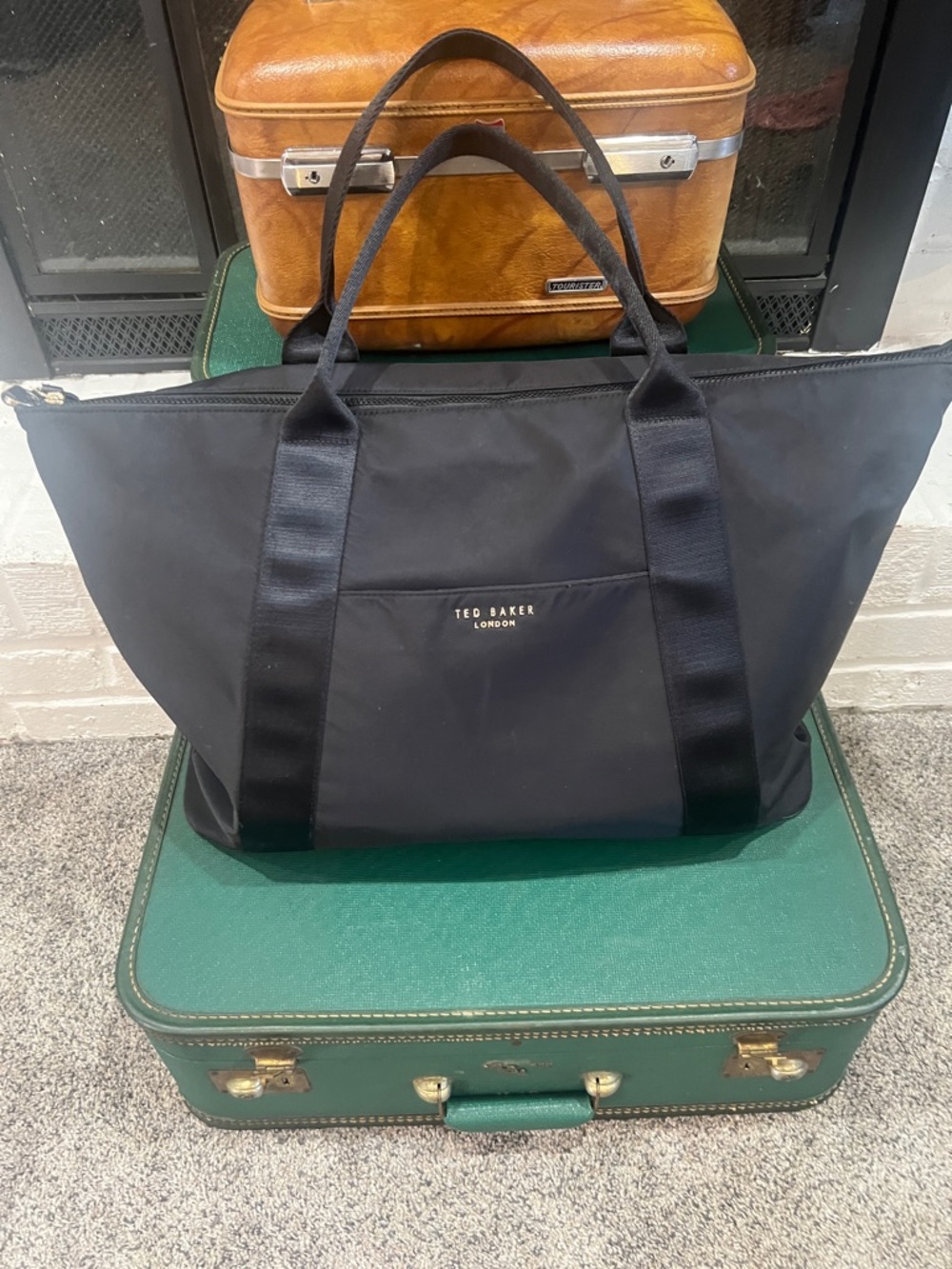 Ted Baker Black Nylon Duffel Tote Bag - Picture 2 of 7